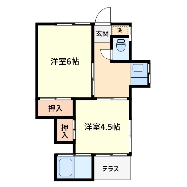 ゆき荘 1号室 間取り