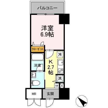 ゲートレジデンス鶴見 1004号室 間取り