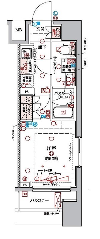 ラクラス横浜 601号室 間取り