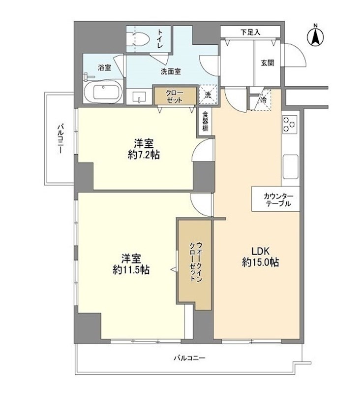 恒陽マンション 1002号室 間取り