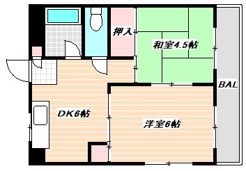 マンション吉岡第3 間取り図