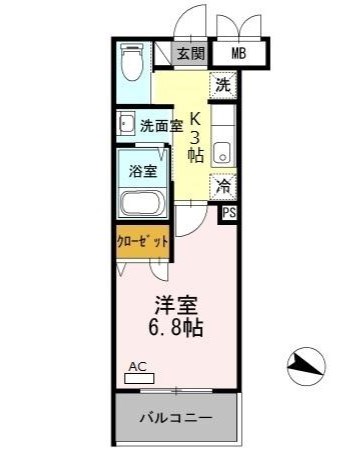 ミラージュ新子安 205号室 間取り