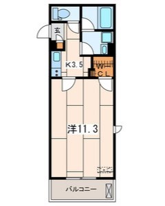 プランドール横浜 301号室 間取り