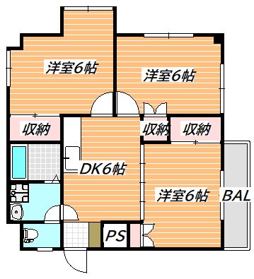 グランベール1号館 間取り図