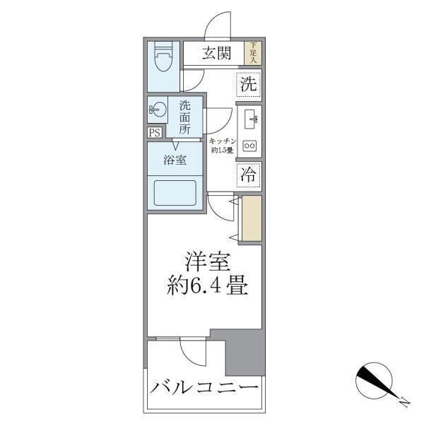 フェルモ横浜桜木町 202号室 間取り