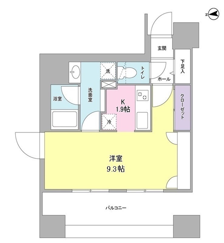 スタイリオ横浜反町 805号室 間取り