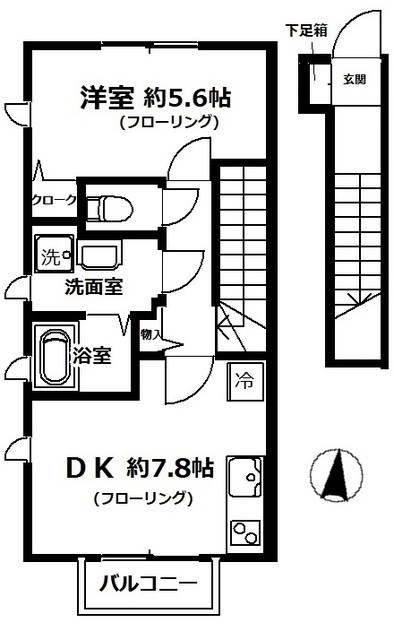 ＳＴＲＡＮＤＯ三ツ沢 202号室 間取り