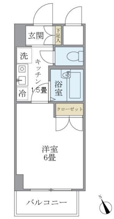 ＫＤＸレジデンス横浜関内 406号室 間取り