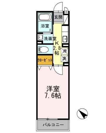 アマービレ 106号室 間取り