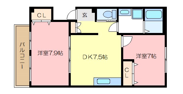 スズキハイツ  間取り