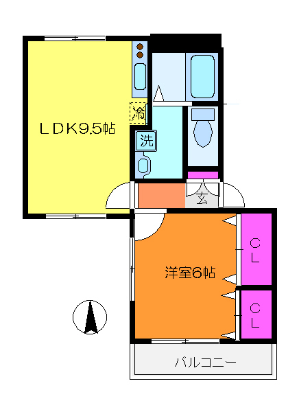 202号室 間取り