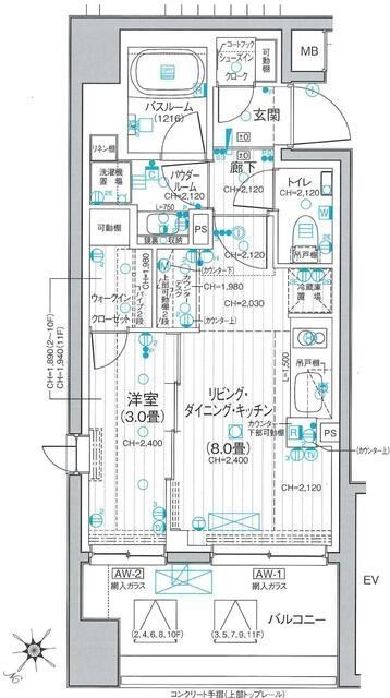 デュオステージ横濱桜木町 201号室 間取り