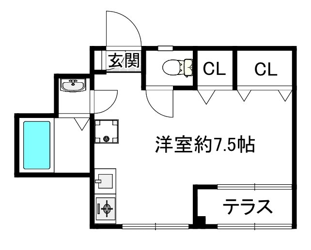 第２Ｋｉｓａｋｕ　Ｈｅｉｇｈｔｓ 102号室 間取り