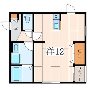 柚子椿 105号室 間取り