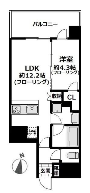 Portside　Urban　Residence 802号室 間取り