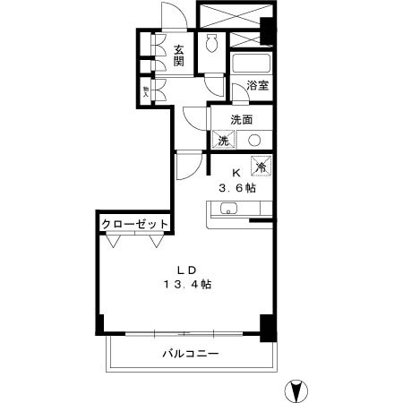 パシフィックロイヤルコートみなとみらいアーバンタワー 1804号室 間取り