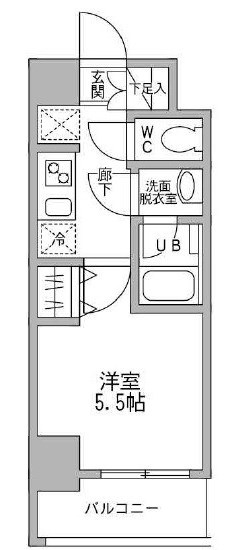 パークフラッツ横濱平沼橋 601号室 間取り