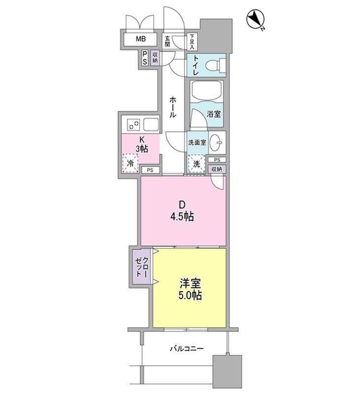 パークフラッツ横濱公園 507号室 間取り