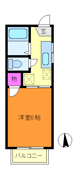 ＭＫハイツ 201号室 間取り