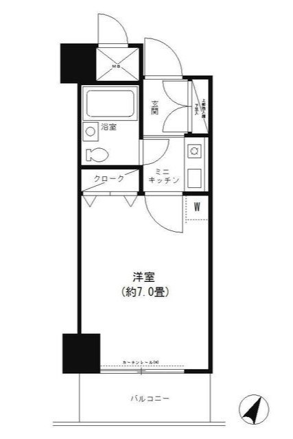 コシノパークサイドビル 703号室 間取り