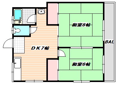 サンハイツ竹沢 間取り図