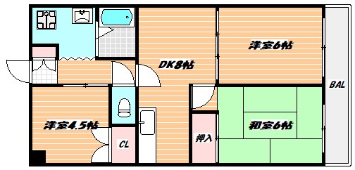 プレステージ市川 間取り図