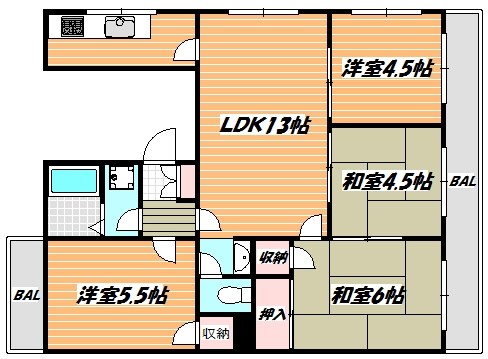 レジデンス弐番館  間取り図