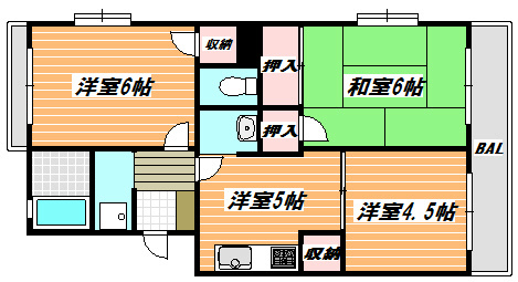 レジデンス弐番館  間取り図