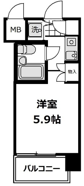 パーク・ノヴァ横浜阪東橋弐番館 501号室 間取り