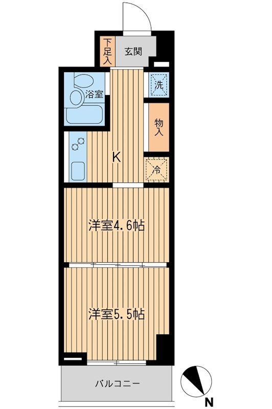 メゾン・デュ・オーラ　山下町 502号室 間取り