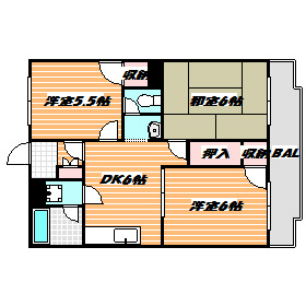 メゾンクレール1 間取り図