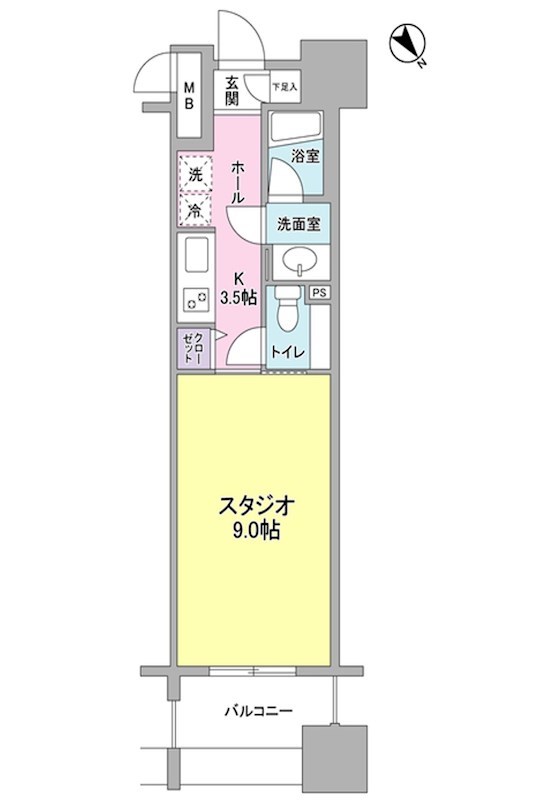 パークフラッツ横濱公園 405号室 間取り