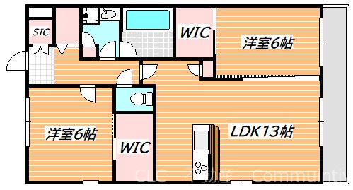 La Serente（ラ・レセンテ） 間取り図