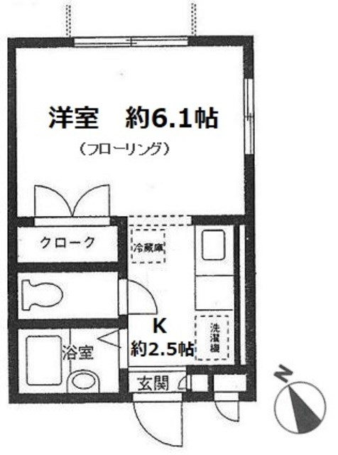 銀ハイツ 203号室 間取り