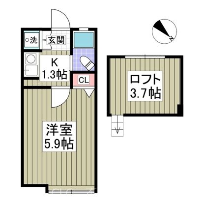 ローズアパートR14番館B棟 間取り図