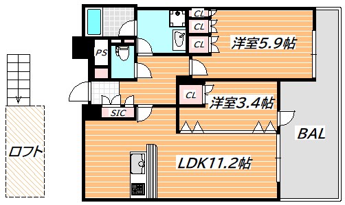 ブランシエスタ浦安 間取り図