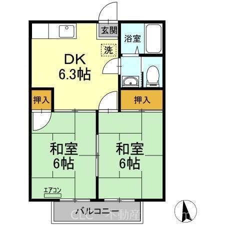 第2山治ハイツ 間取り図