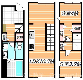 MOK-TERRACE GYOTOKU 間取り図