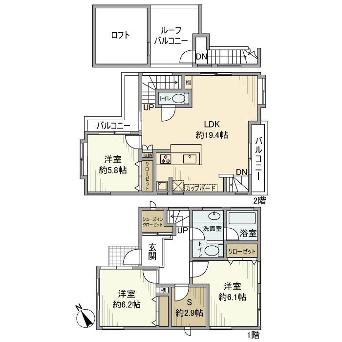 三ツ沢南町戸建 間取り