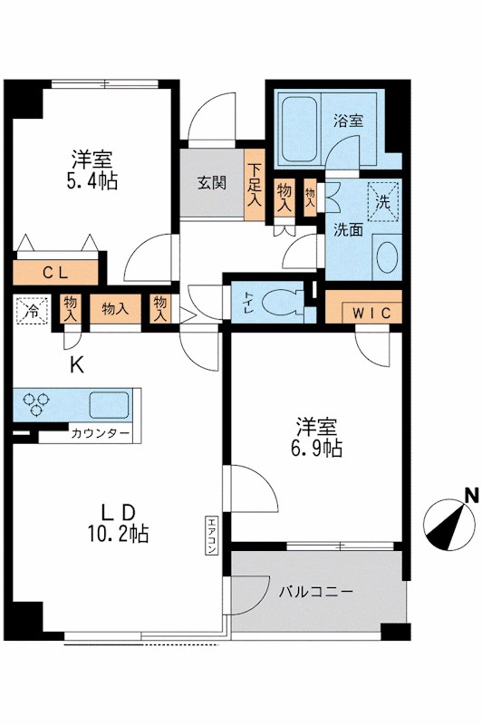 CASSIA横濱ガーデン山 214号室 間取り