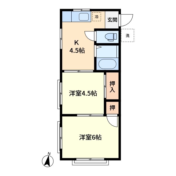 コーポキタムラ 間取り図