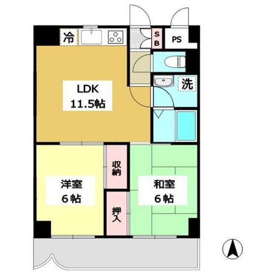 ロイヤルフラット野毛山壱番館 間取り図