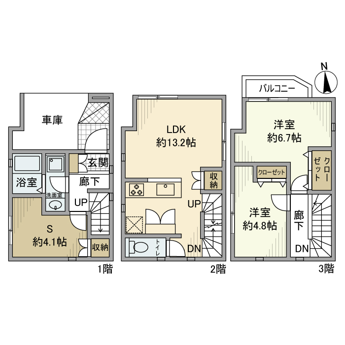 矢向戸建 間取り図