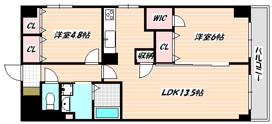 オチェアーノ南行徳 間取り図