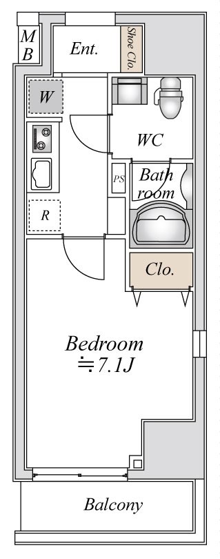 BandoubashiRentalApartment 204号室 間取り