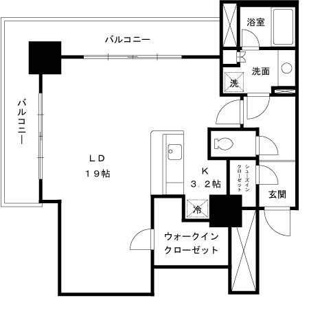 パシフィックロイヤルコートみなとみらいオーシャンタワー 617号室 間取り