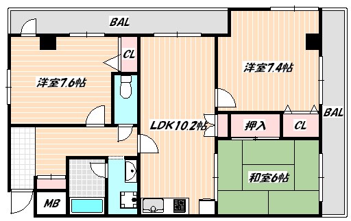 ライツ妙典 間取り図