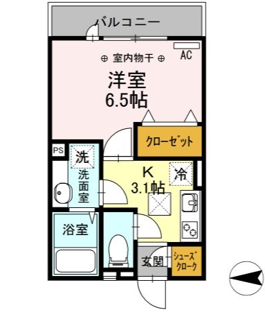 M.Oハイツ３１ 間取り図