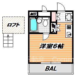 コオポスアペアⅠ 間取り図