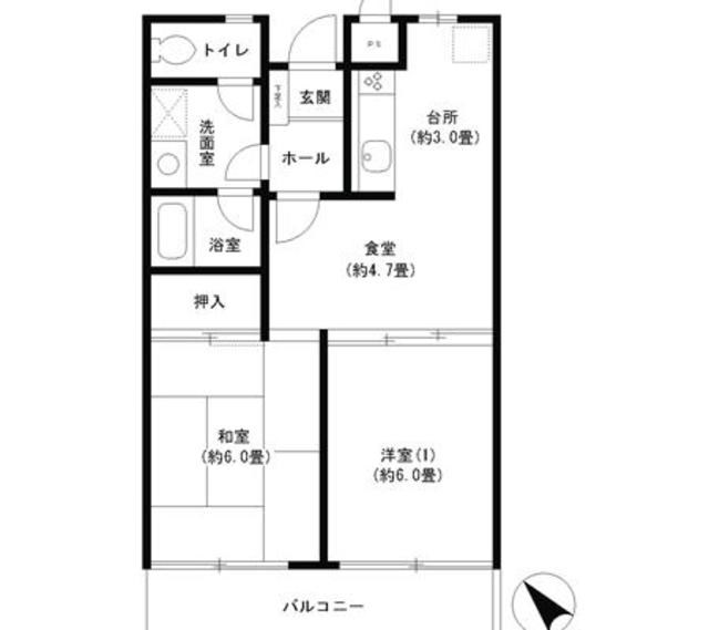 ベイシティメゾン石川町 603号室 間取り